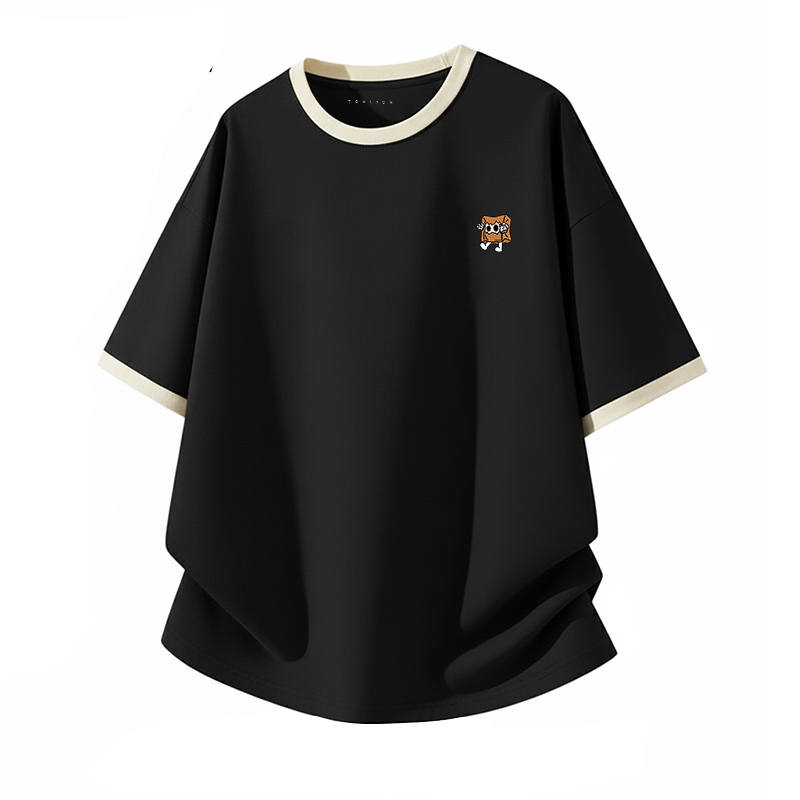 Tonlion T Shirts Unisex Crew Neck Thin Straight Fit