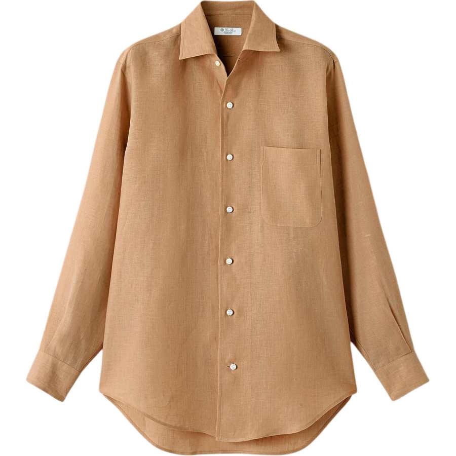 Loro Piana Shirts Women's Beige Lapel Moderate