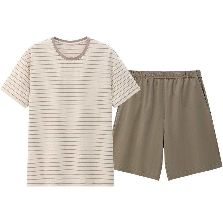 THREEGUN THREEGUN Men's Pajama Set Short Sleeved Shorts Men's