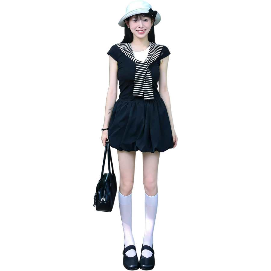 VENICEW Short Sleeved Dress Women's