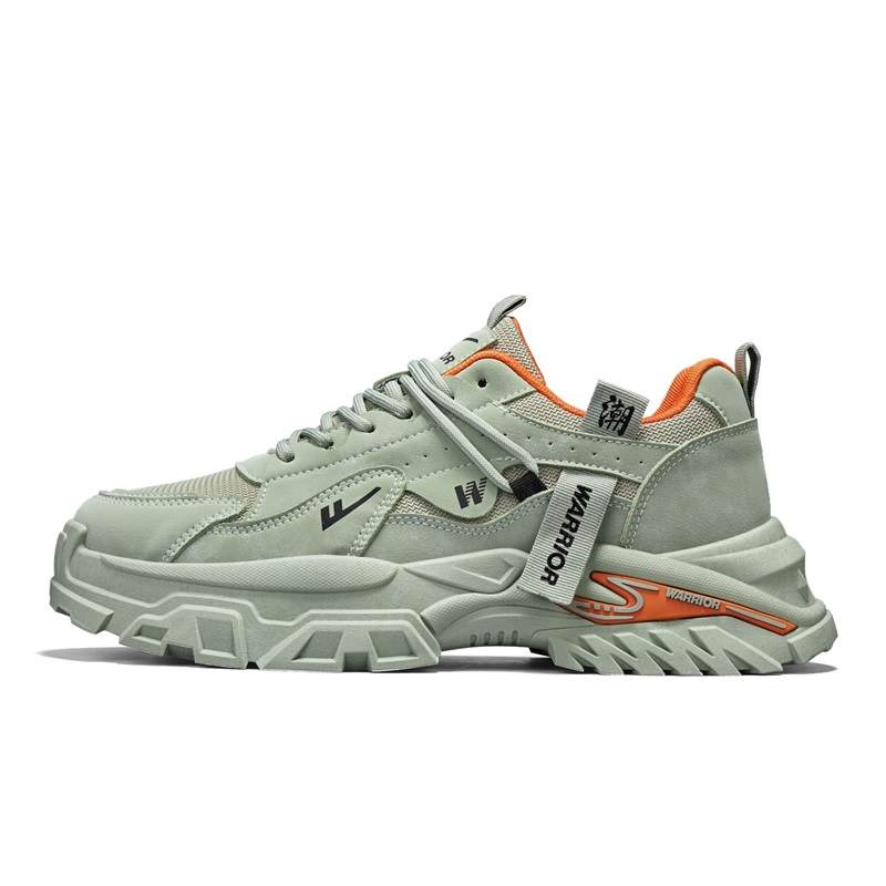 WARRIOR Warrior Coverage Moisture Wicking Abrasion Resistant Low top Chunky Sneakers Men's Green