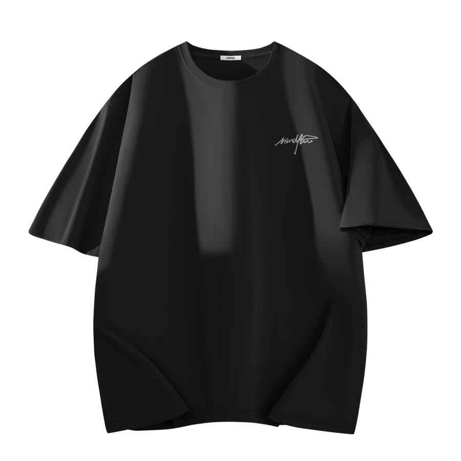 MINISO T Shirts Unisex Crew Neck Moderate Straight Fit