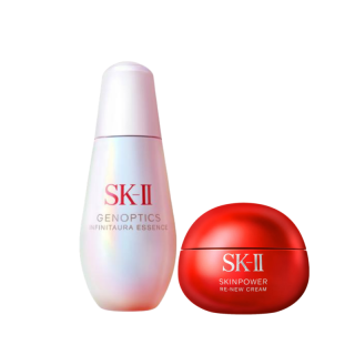 SK-II SK II Soft White Dial Skincare Set, New Version Red Bottle Face Cream Moisturizing Edition+Photon Little Bulb Serums