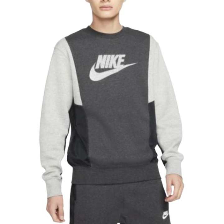 Nike Nike Sweatshirts Men's Gray Crew Neck Moderate Straight Fit