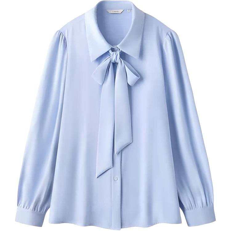 JBBCN Shirts Women's Blue Ribbon Collar Moderate Other