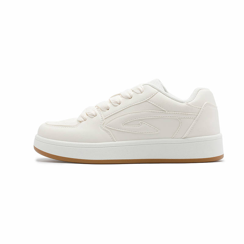 DEERWAY Lightweight Breathable Height Increasing Low top Skateboard Shoes Women's Beige