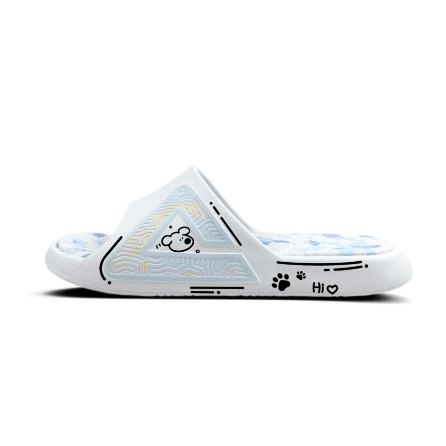 PEAK PEAK Statistic Sandals EVA Slide Slippers Unisex White Pink