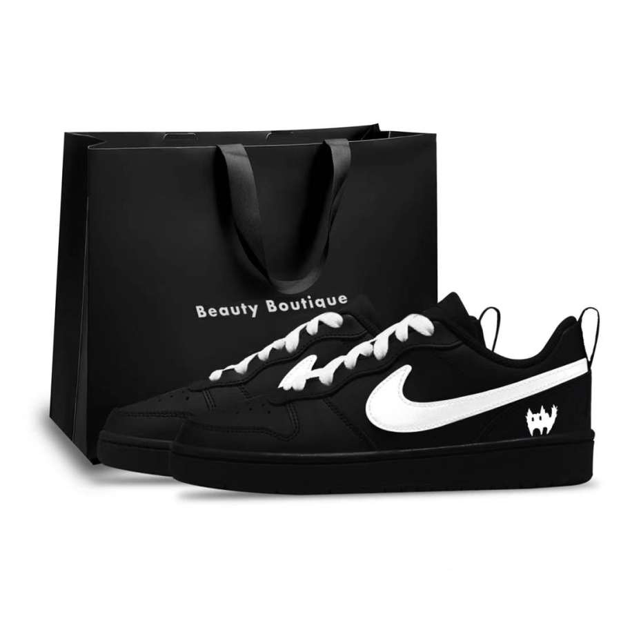 Nike Nike Court Borough Leather Anti Kick Abrasion Resistant Support Low top Kids' Skateboarding Shoes Unisex