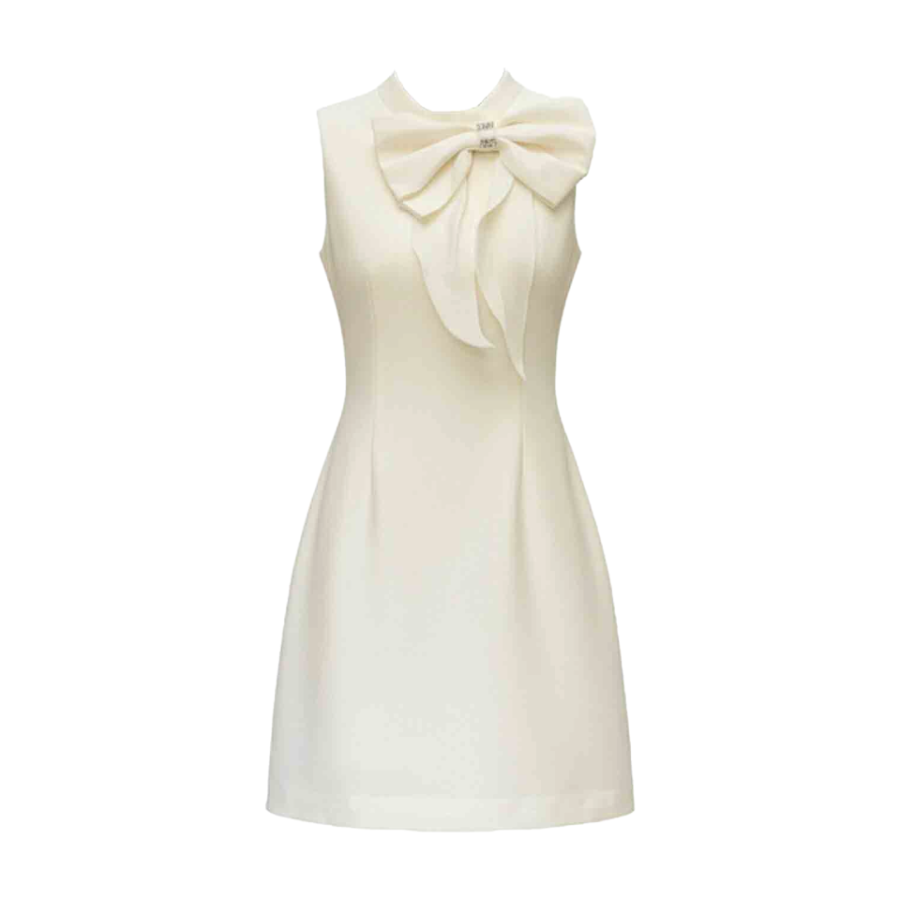 MTHE Sleeveless Dresses Women's Apricot Crew Neck Moderate Short