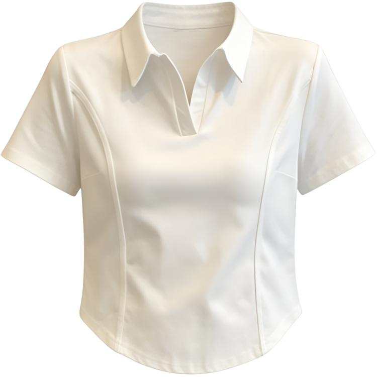 DUSHE Polo Shirts Women's Polo Collar Moderate Nipped In Waist