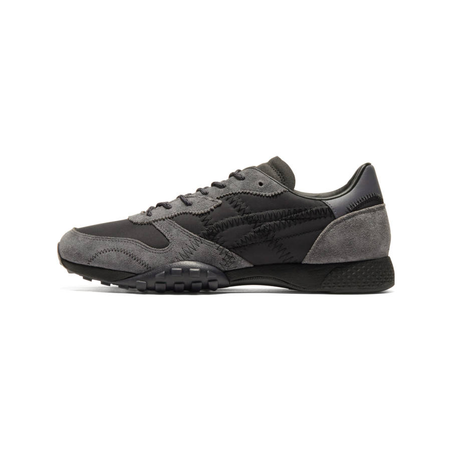 Onitsuka Tiger TRASPIKE Textile, Split Cow Leather Casual Shoes Unisex Black