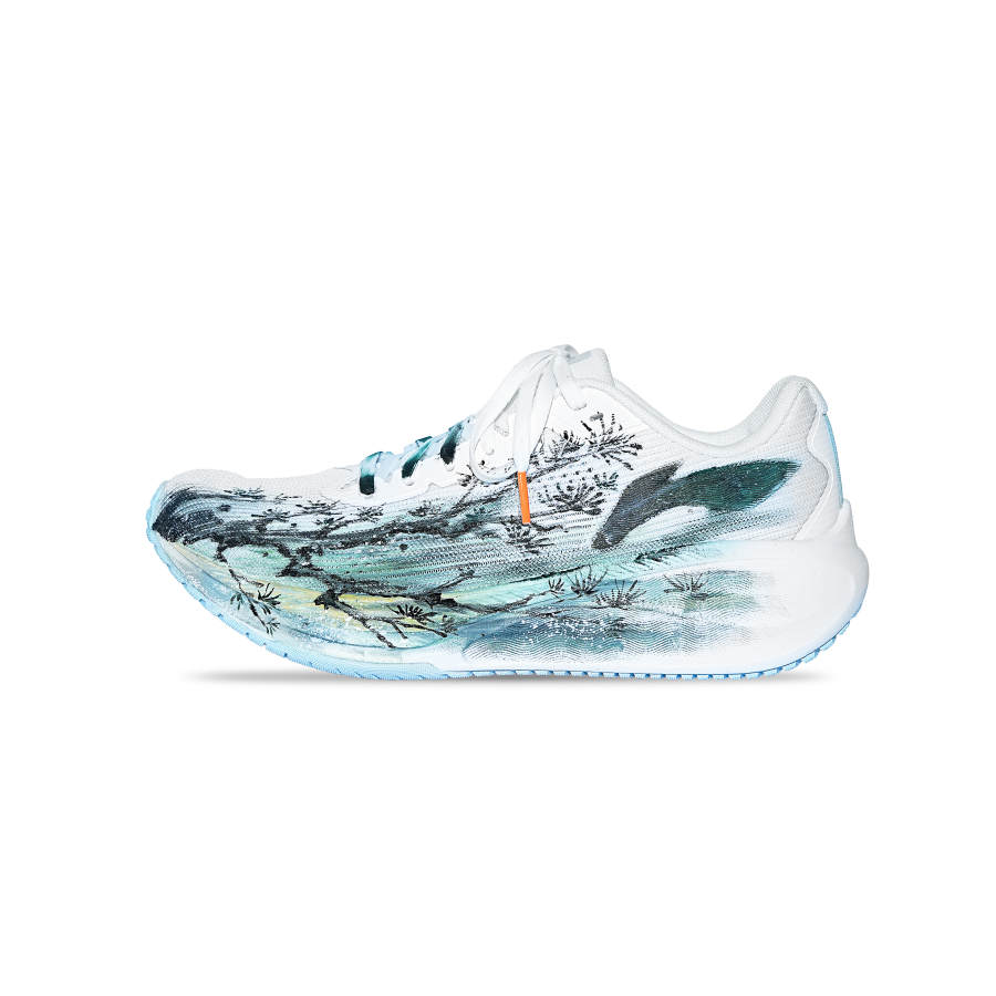 Li-Ning Li Ning Version 2.0 Fabric Low top Casual Physical Fitness Test & Exam City Commuting Running Shoes Men's White Cyan