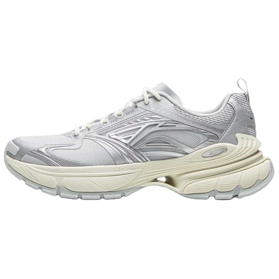Li-Ning Li Ning Arcturus 6 Textile, Synthetic Leather Rebound Breathable Low top Casual Shoes Men's Gray Silver