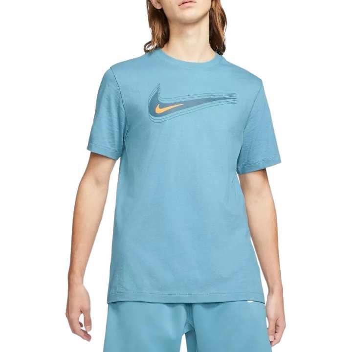 Nike Nike Swoosh T Shirts Men's Blue Crew Neck