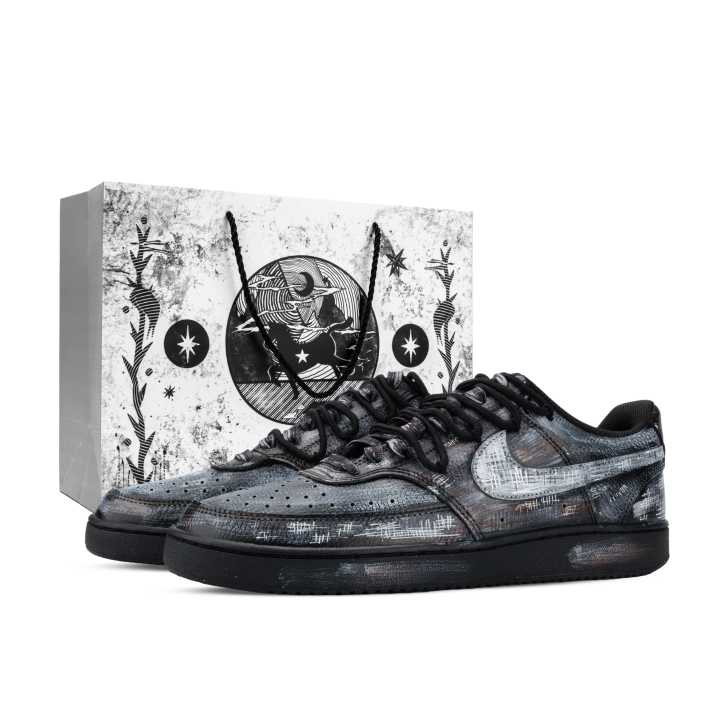 Nike Nike Court Vision Low Monster Lab, Former Ruler Abrasion Resistant Slip Resistant Low top Skateboard Shoes Unisex