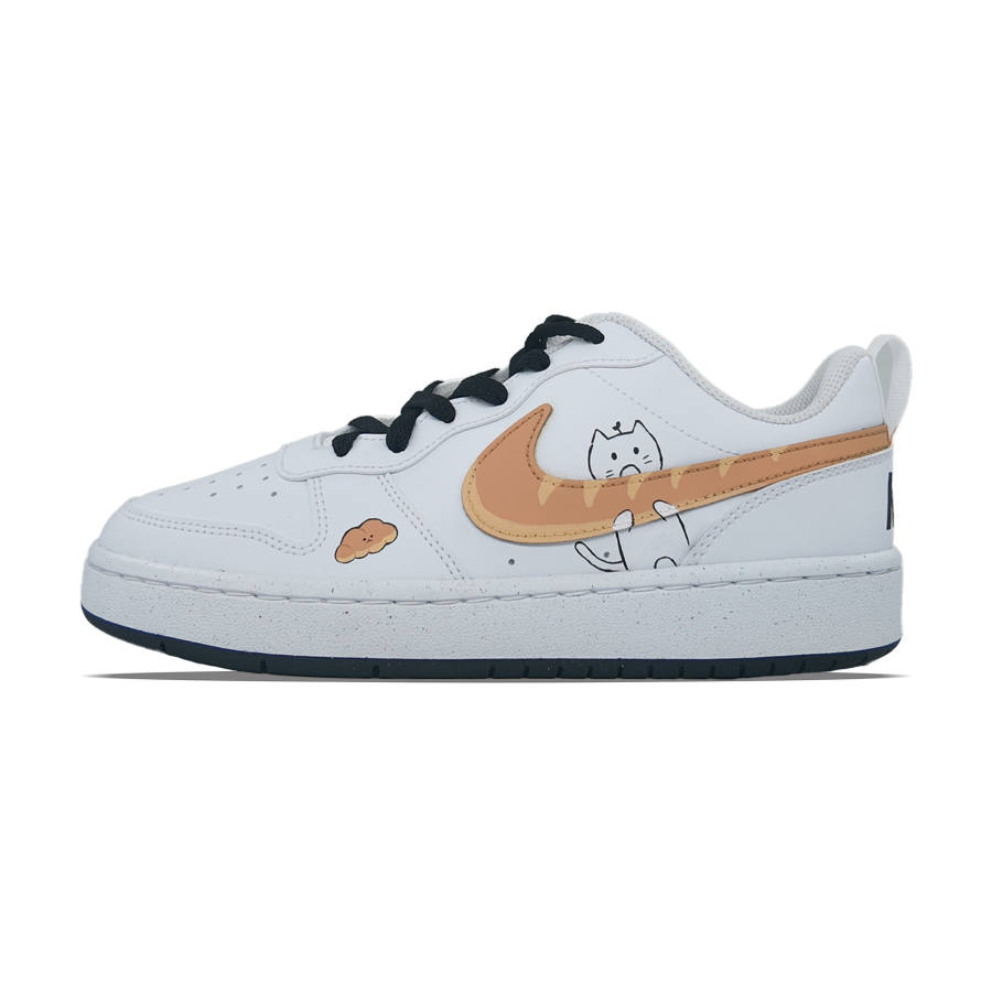 Nike Nike Court Borough Synthetic Leather Low top Skateboard Shoes Women's Yellow