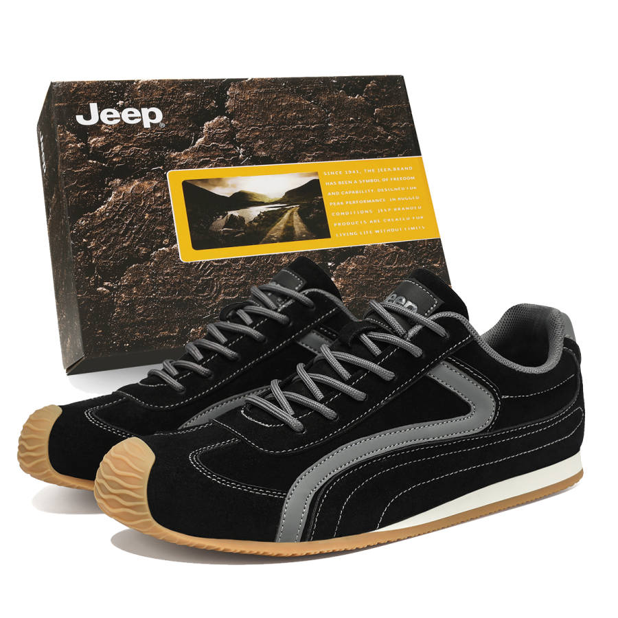 Jeep Cushioning Abrasion Resistant Height Increasing Low top Casual Shoes Men's
