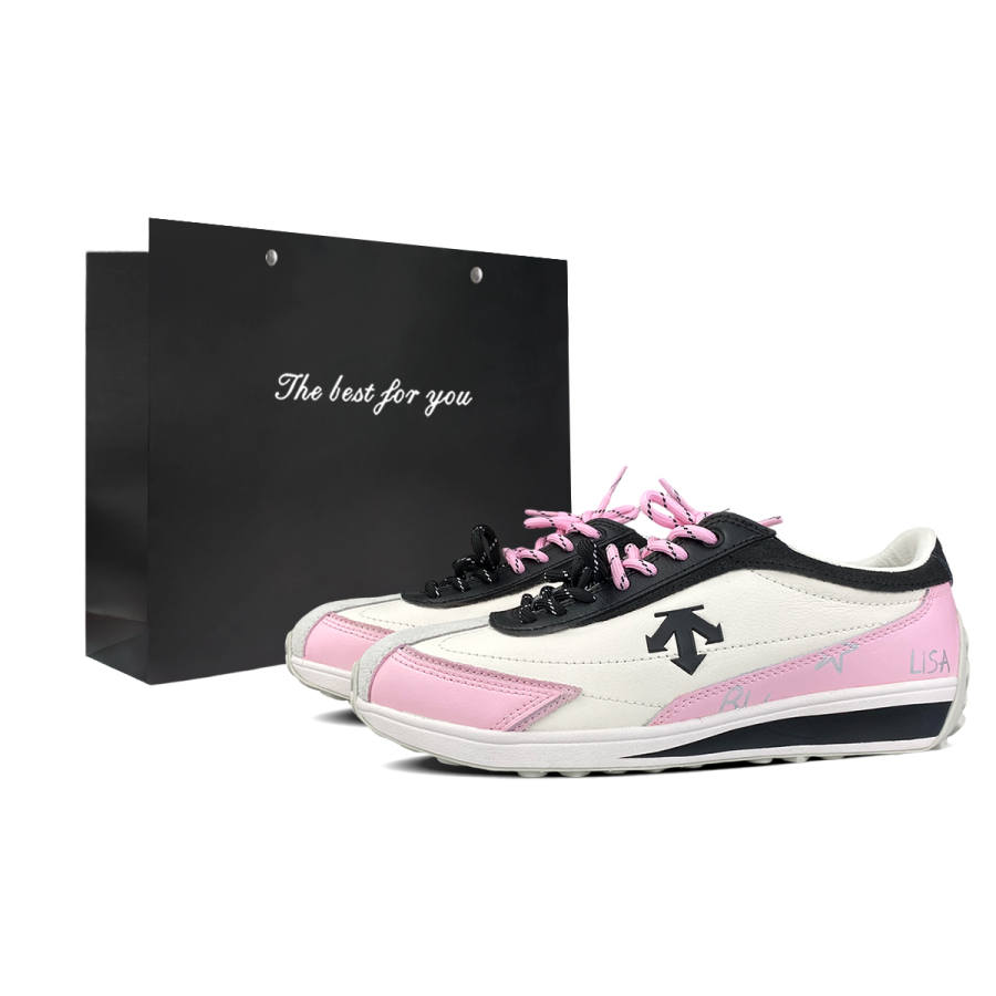 DESCENTE Cron Racer Low top Skateboard Shoes Unisex White Pink