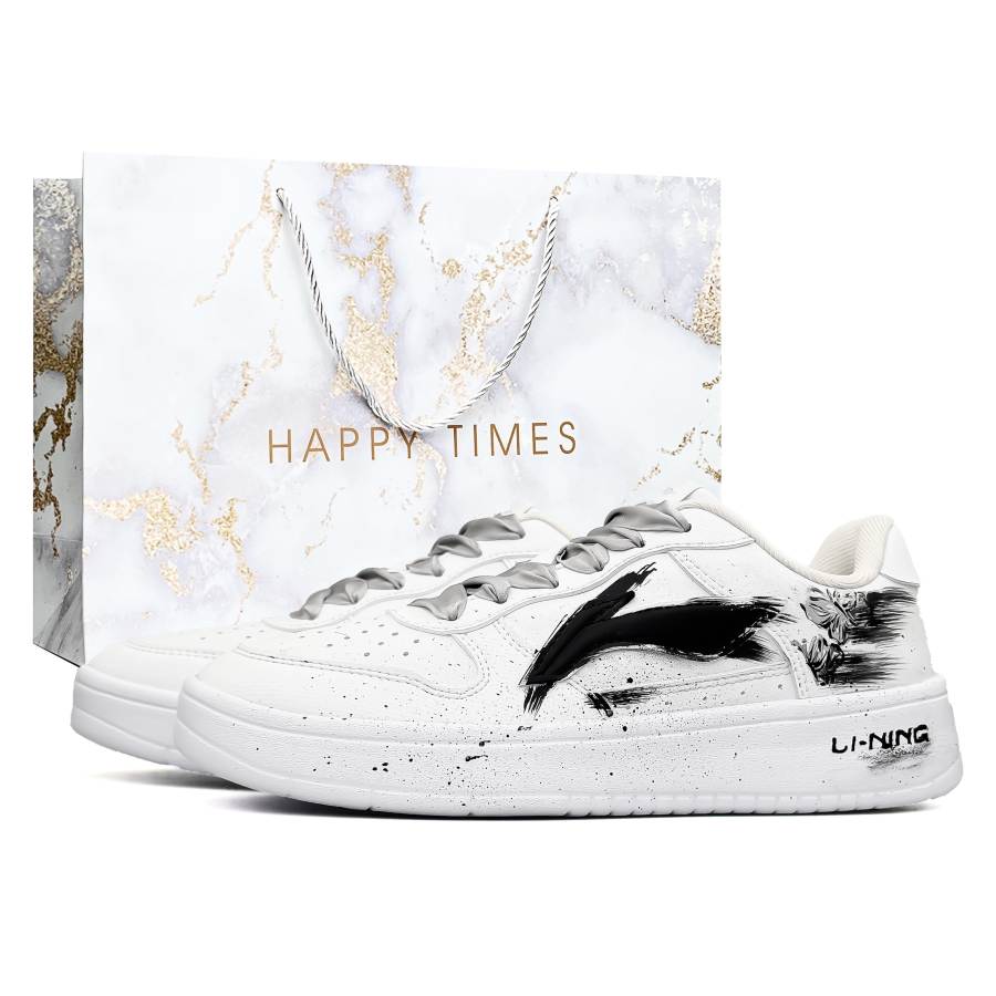 Li-Ning Li Ning Floating Boat Butterfly Shadow Graffiti, Shopping Bag Abrasion Resistant, Breathable, Slip Resistant Low top