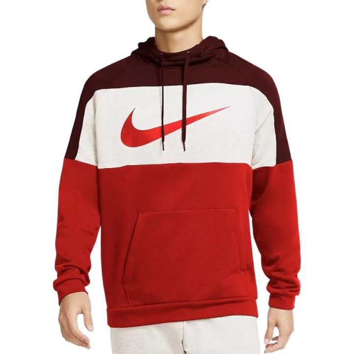Nike Nike Dry Sweatshirts Men's Red Hooded Moderate Straight Fit