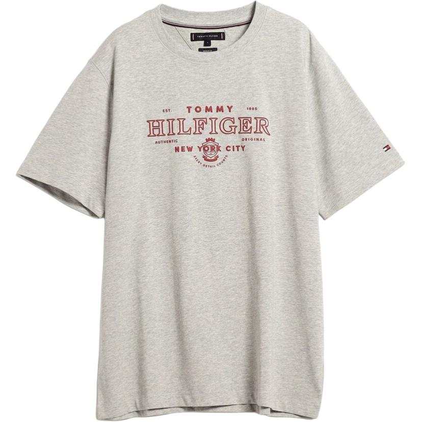 Tommy Hilfiger T Shirts Men's Gray Crew Neck