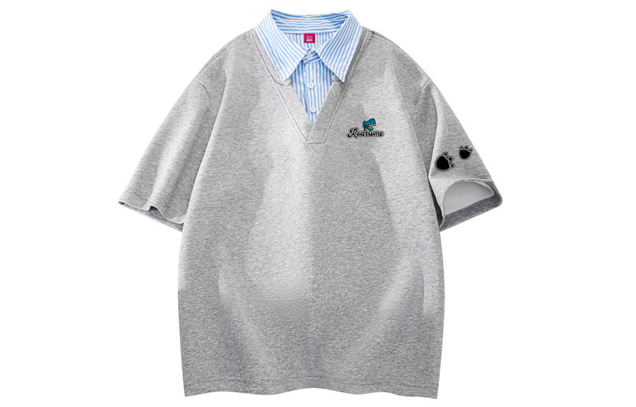 Disney Polo Shirts Unisex Polo Collar Thin Mock Two Piece