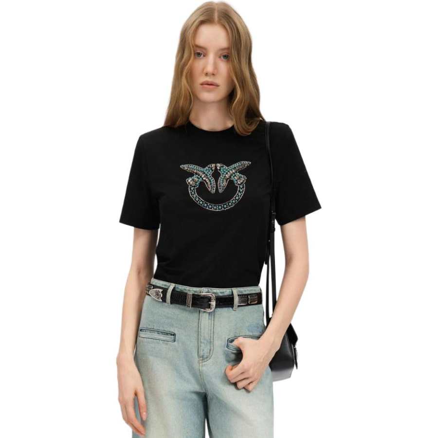 PINKO SS26 Regular Sleeve T Shirt Women's
