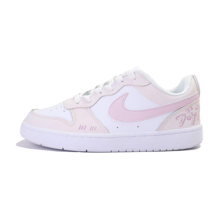 Nike Nike Court Borough Chalk Cherry Blossom Leather Cushioning Abrasion Resistant Breathable Low top