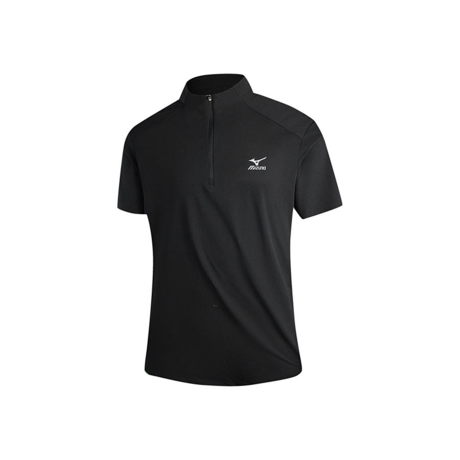 Mizuno T Shirts Unisex Stand Collar Thin Straight Fit