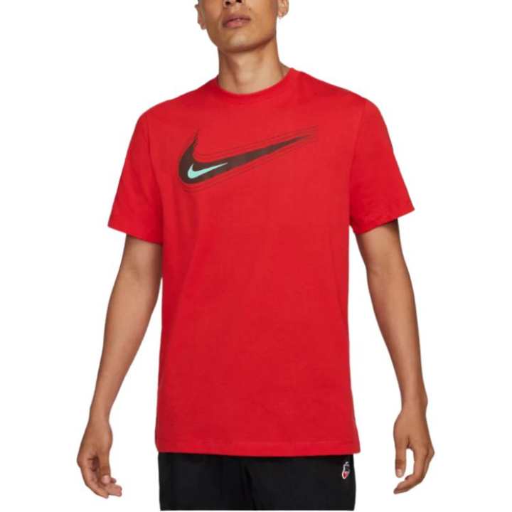 Nike Nike Swoosh T Shirts Men's Red Crew Neck