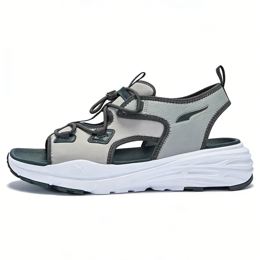 PUMA Hypnotic Fabric Beach Sandals Unisex Gray Mist Gray White