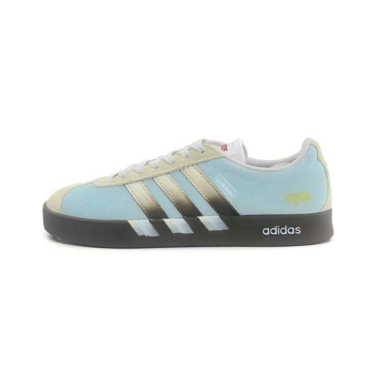 Adidas Adidas VL COURT 2.0 Caramel Milk Blue Cushioning Abrasion Resistant Breathable Low top Skateboard Shoes Unisex