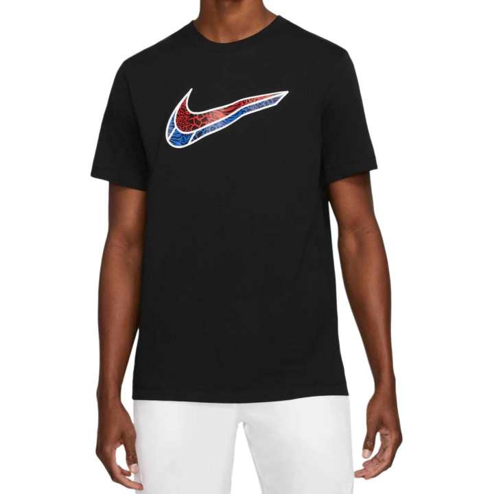 Nike Nike Swoosh T Shirts Men's Black Crew Neck