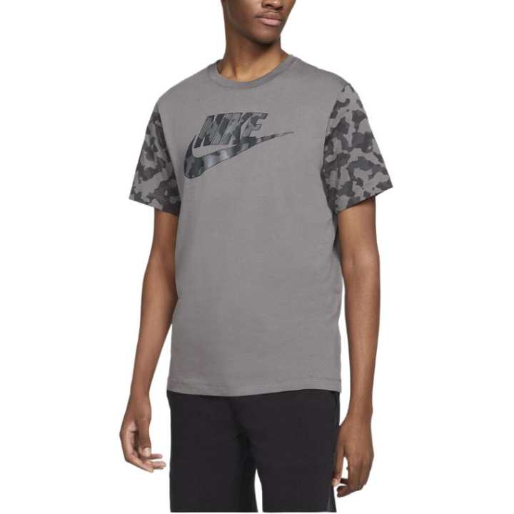 Nike Nike T Shirts Men's Gray Crew Neck