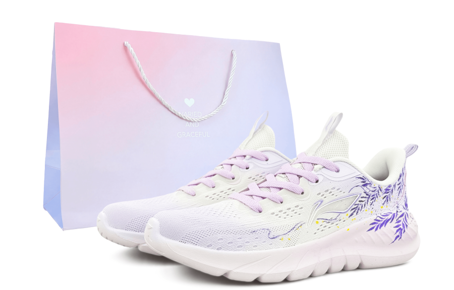 Li-Ning Li Ning Light Lanying V2 Cushioning Running Shoes Women's White Purple
