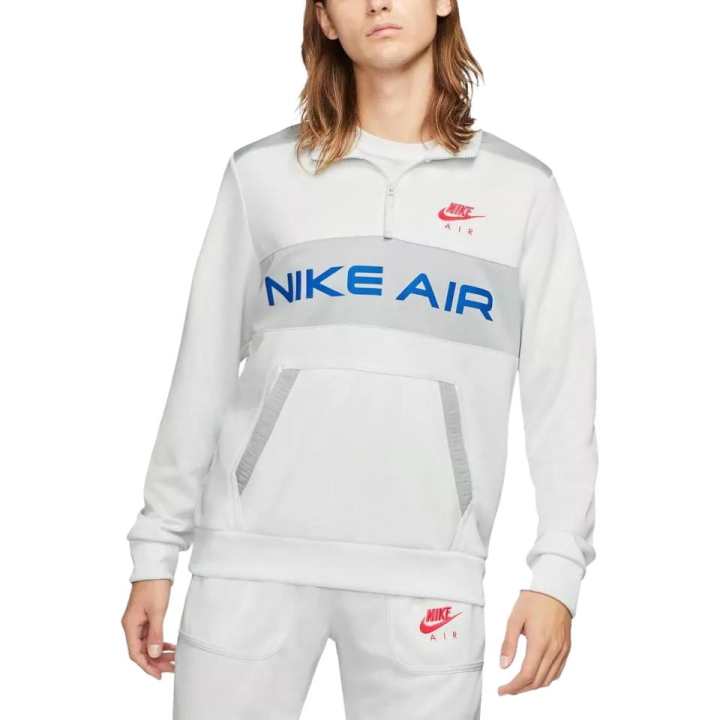 Nike Nike Air Sweatshirts Men's Silver Stand Collar Moderate Straight Fit