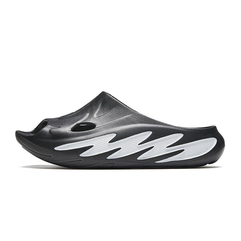 Anta EVA Slip Resistant Abrasion Resistant Odor Resistant Slide Slippers Women's Black White