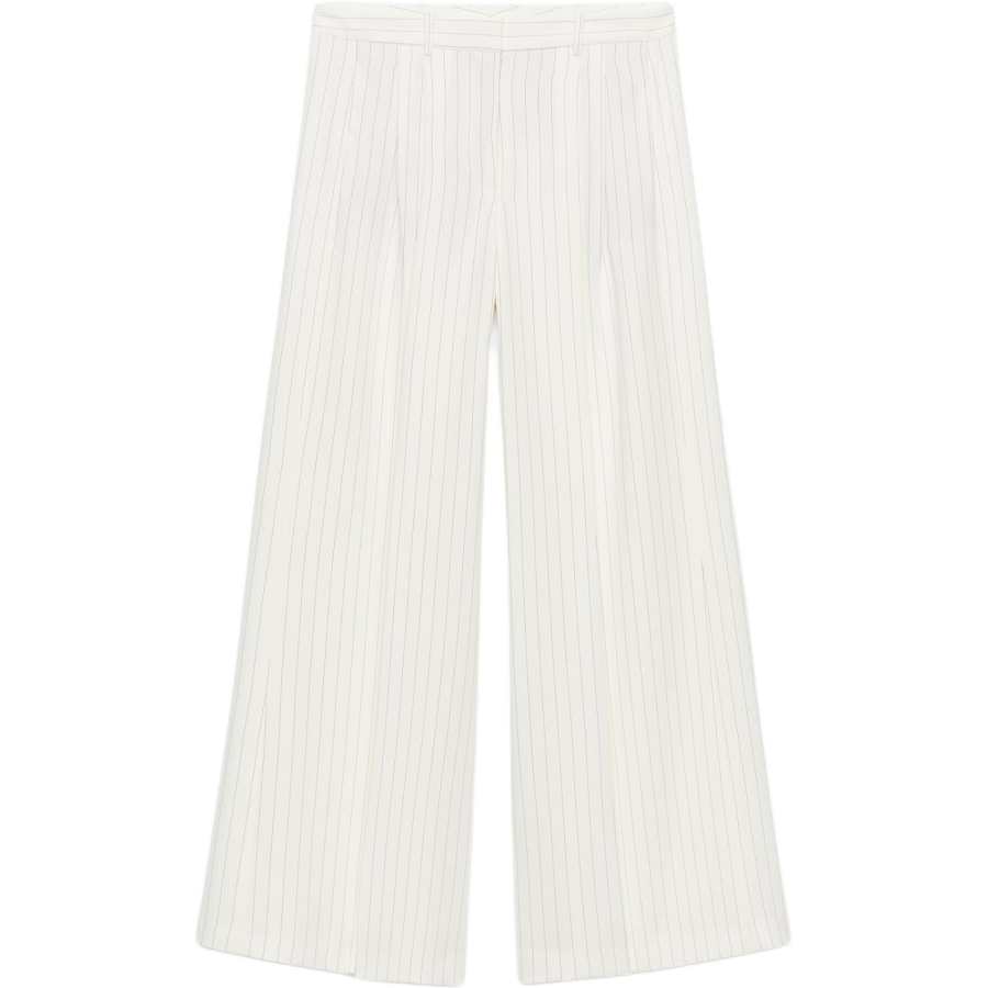 ZARA ZW Casual Pants Women's Light Yellow Moderate Wide Leg Pants