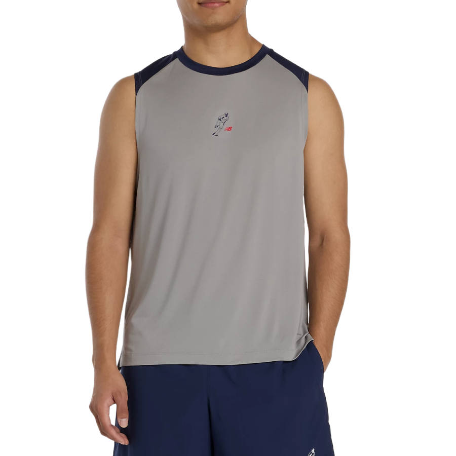 New Balance New Balance Tank Tops Men's Slate Gray & Marine Blue Crew Neck Moderate Other