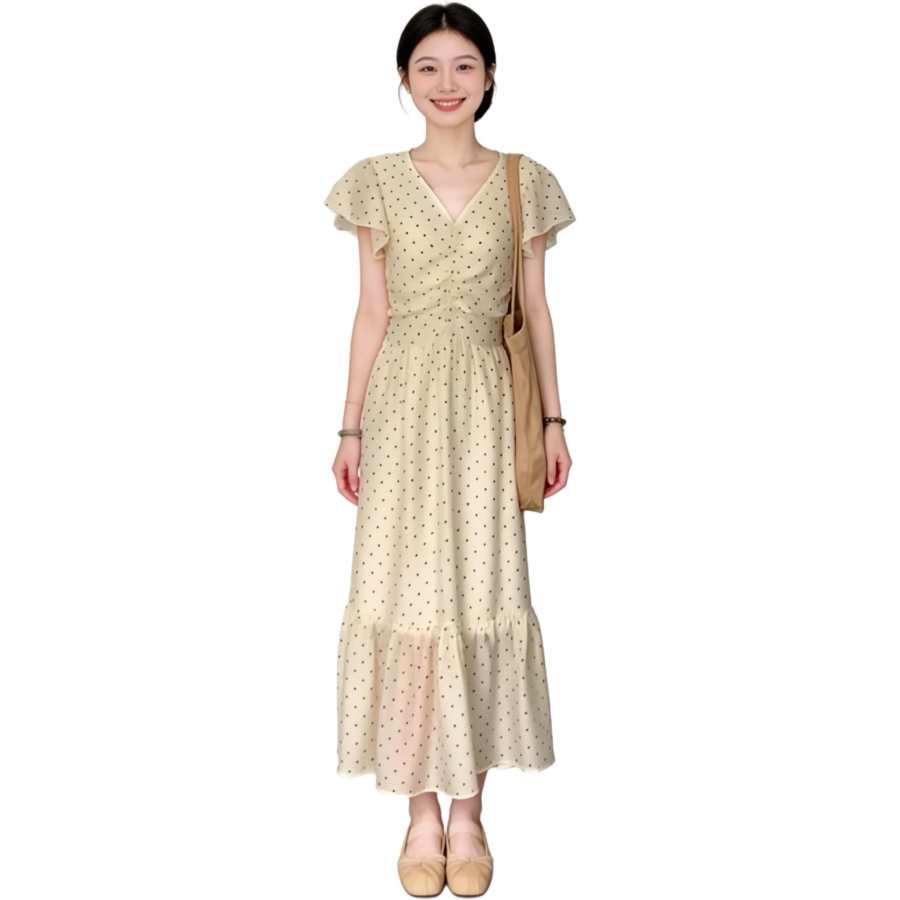 VENICEW Short Sleeved Dress Women's