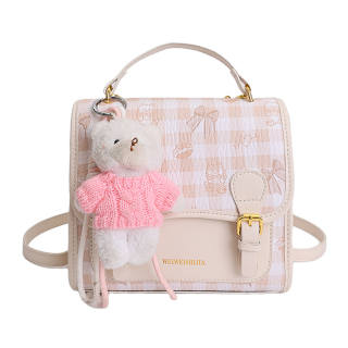 YALU Pu Backpack Regular Women's Multicolor