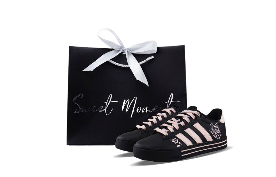 Adidas Adidas Daily Abrasion Resistant Slip Resistant Low top Skateboard Shoes Women's Black Pink