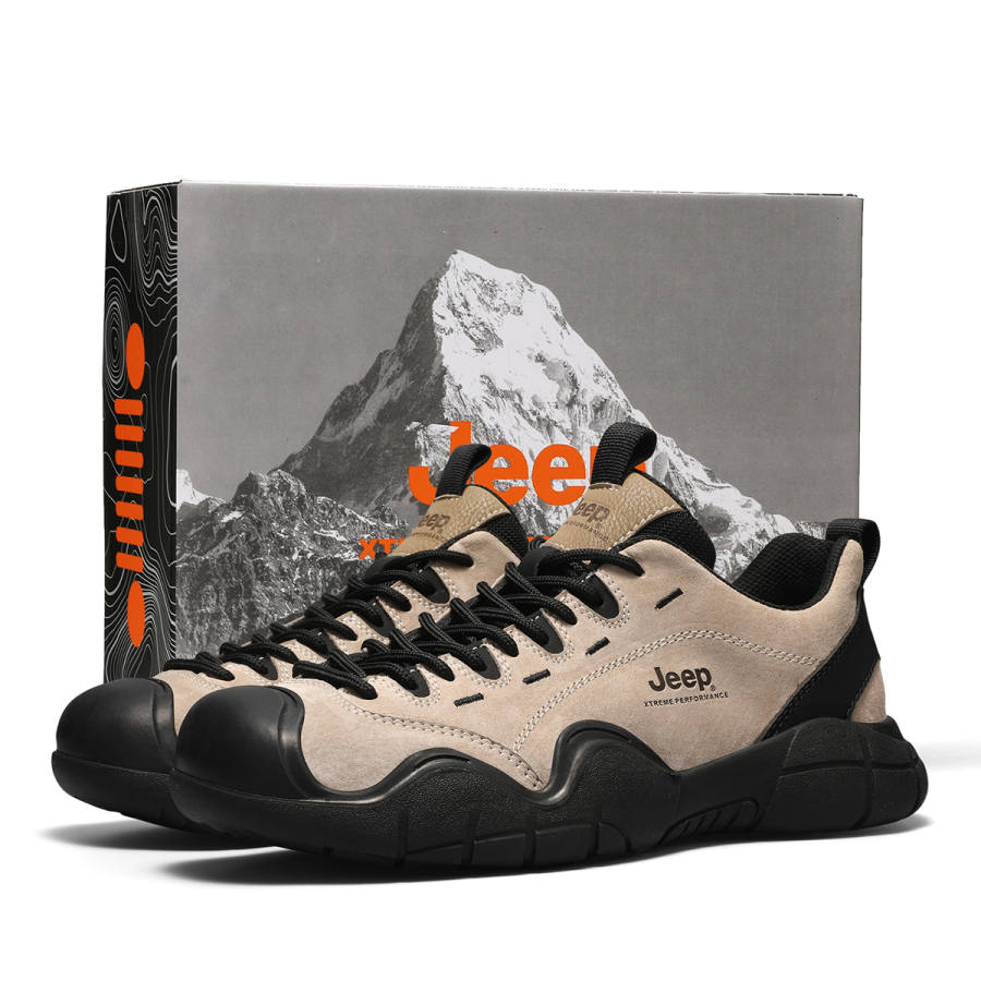Jeep Cushioning Abrasion Resistant Height Increasing Low top Hiking Shoes Men's