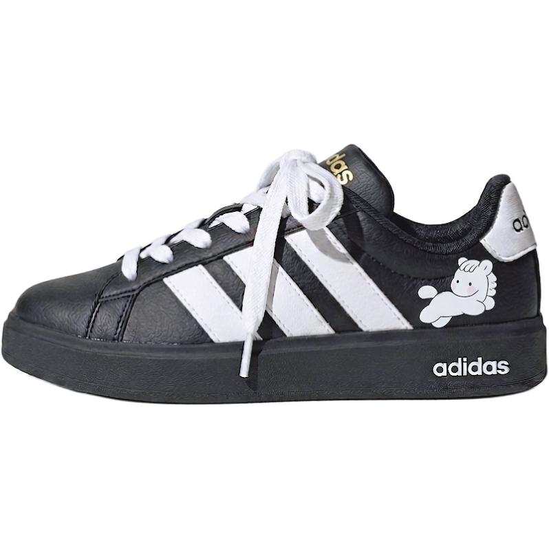 Adidas Adidas Street Talk Flying Pony Leather Comfortable Low top Kids' Skateboarding Shoes Black Teenagers
