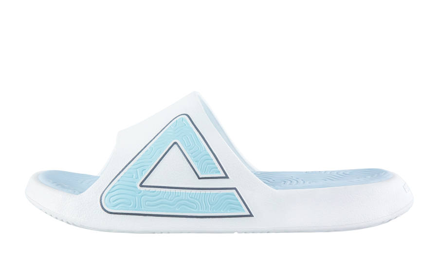 PEAK Tai Ji1.0 Abrasion Resistant Cushioning Slide Slippers Unisex White Blue