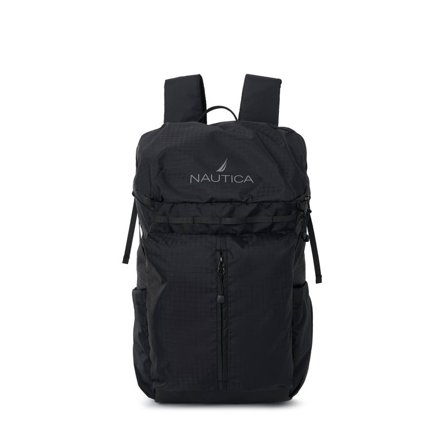 NAUTICA Fabric, Synthetic Leather Backpack Unisex Black/Green/Gray/Khaki
