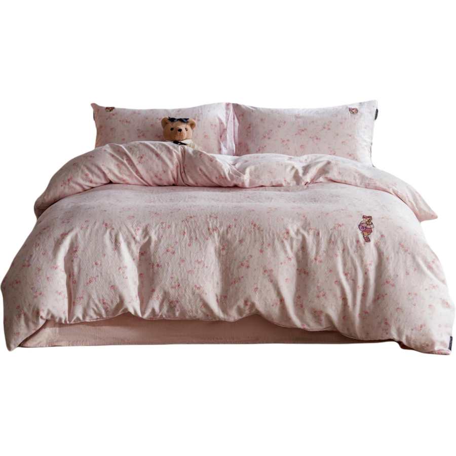 Teenie Weenie Bear 100% Cotton Double Gauze Home Use Bedding Four Piece Set