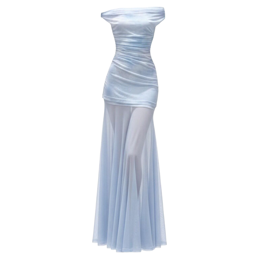 FINDSME GAGA Two Piece Skirt Sets Women's Boat Neck Moderate Long