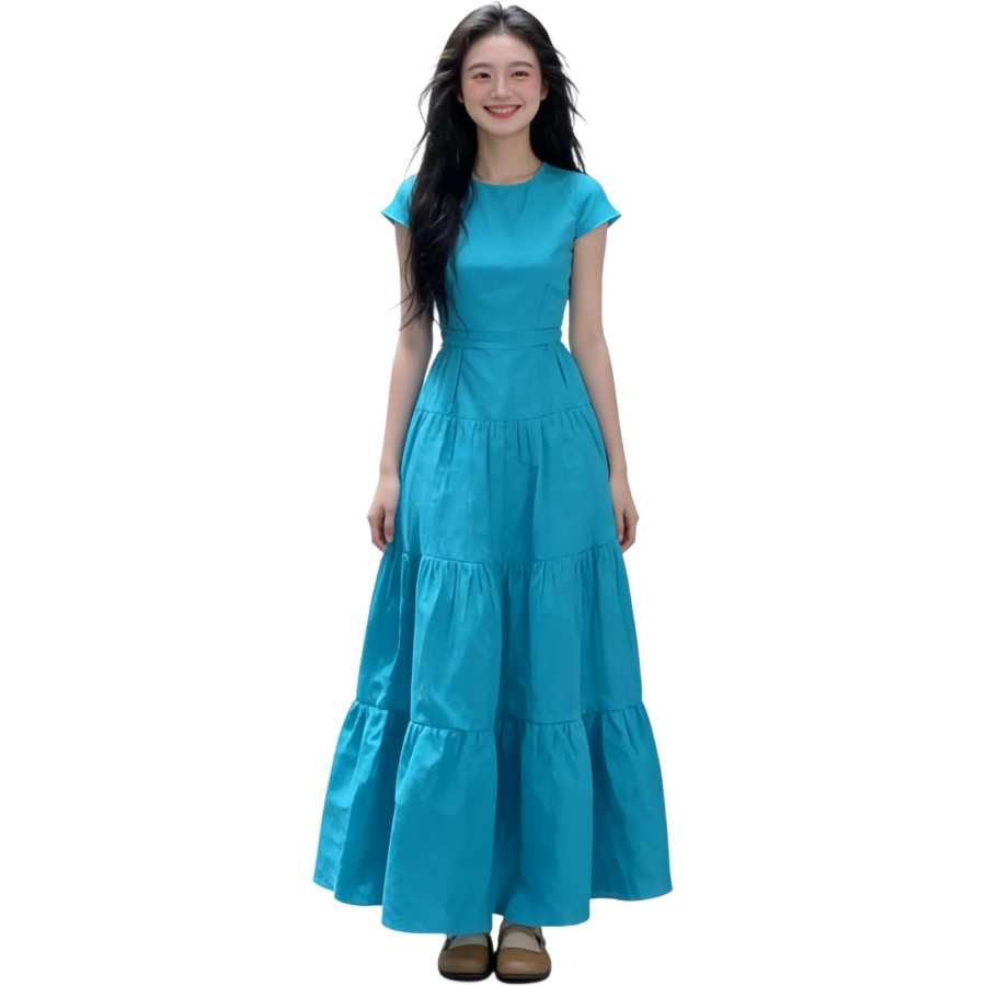 VENICEW Short Sleeved Dress Women's