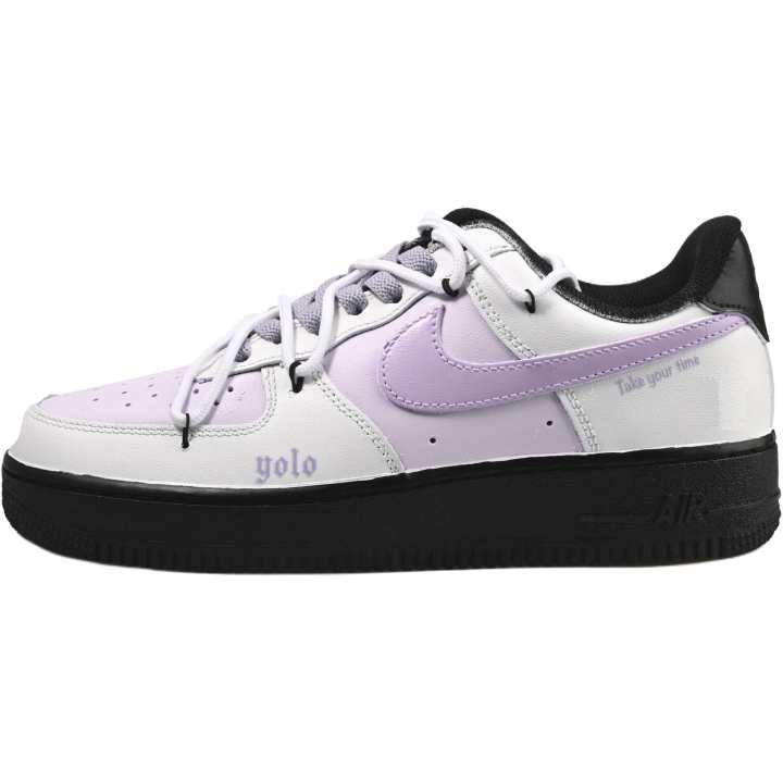 Nike Nike Air Force 1 Grape Bubble Gum Vlad Synthetic Leather Slip Resistant Abrasion Resistant Low top